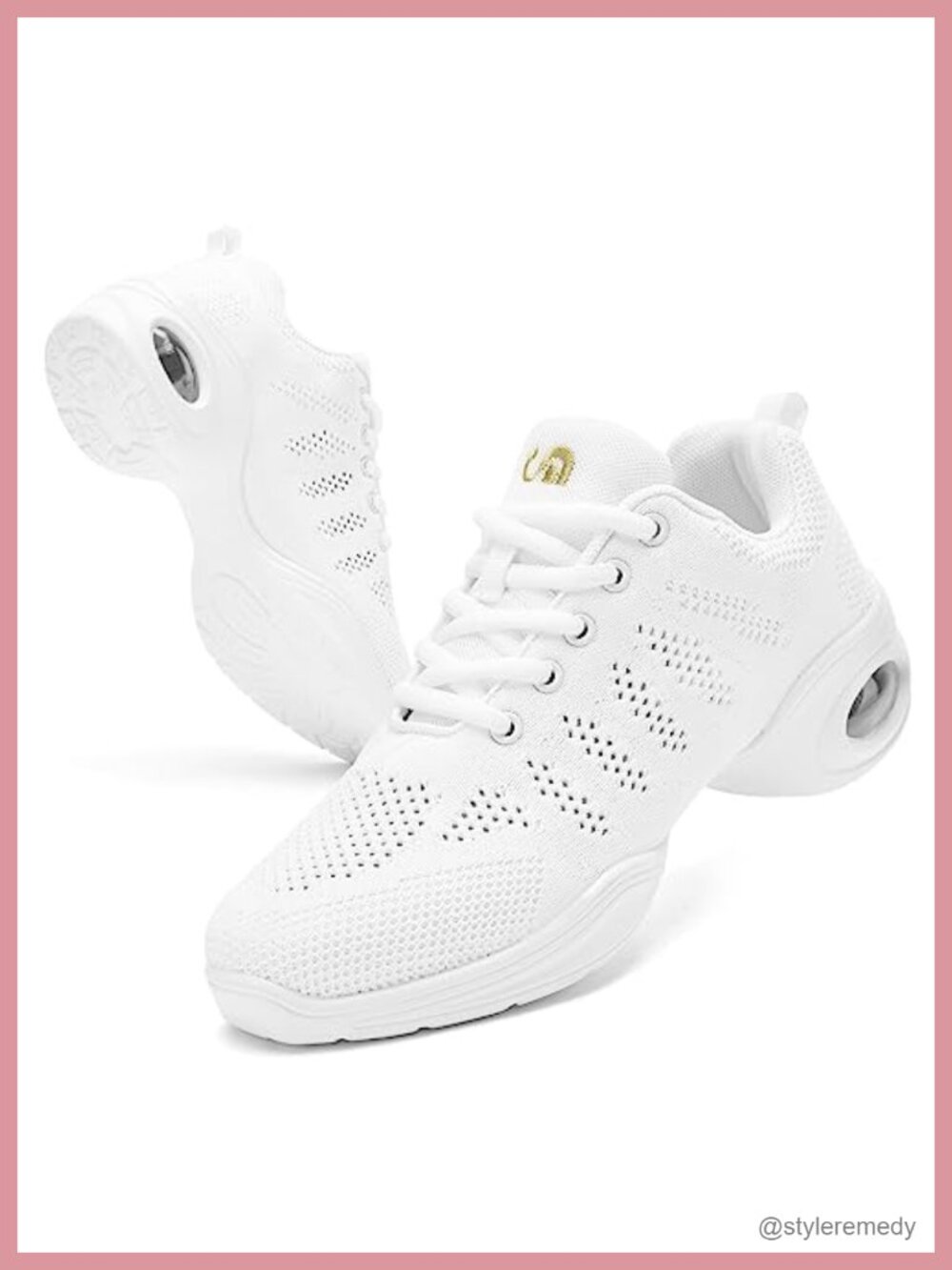 Women's Jazz Shoes Lace-Up Sneakers Modern Dance Shoes Air Cushion Platform